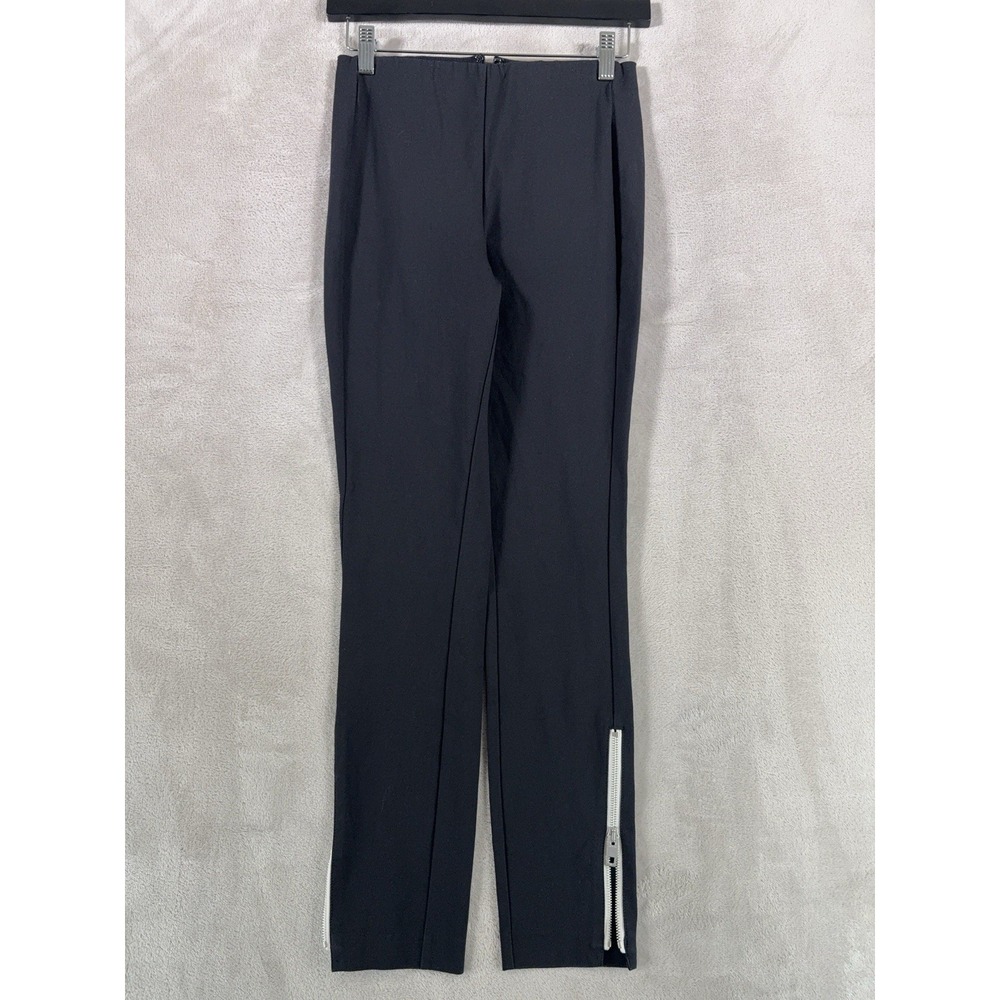 Rag & Bone Ankle Zip Pants Womens 0 Black Slim Stretch Tailored Career